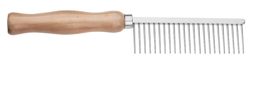 Griffkamm mit Holzgriff , grob gezahnt, ca.24 cm