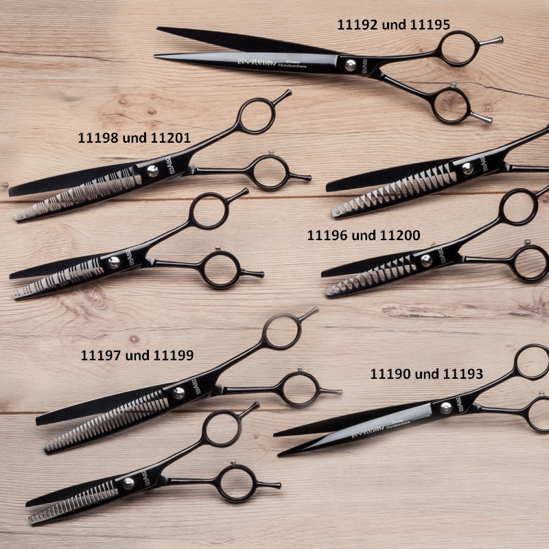 Revolution Modellierschere 14er Z. 17 cm Black Titanium EHASO Hundepflege