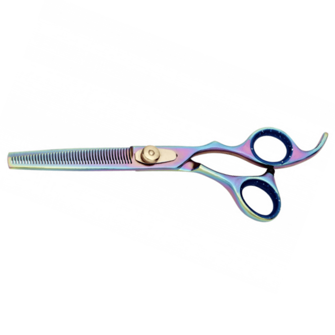 GEIB Kiss Rainbow Modellierschere BL-42 zähnig 18 cm; KG-R-65-42T