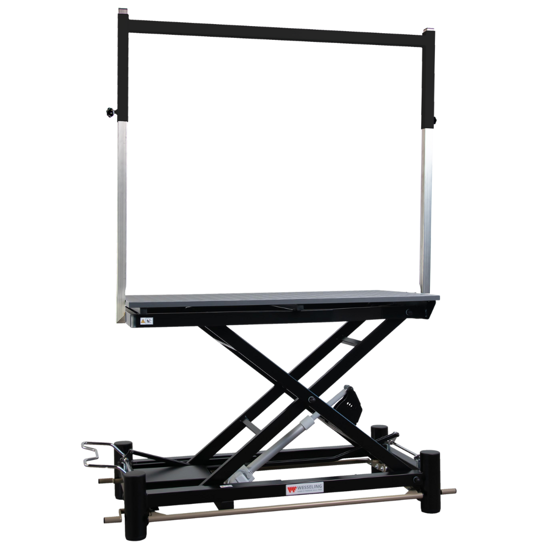 Stabilo Elite Schertisch in schwarz mit neuer Fußschaltung mit Halterung Pro;