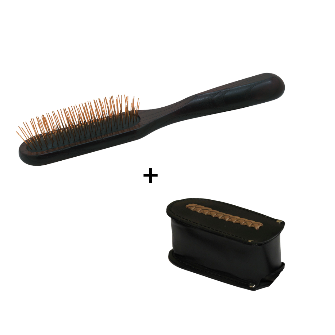 Chris Christensen Fusion Brush Oblong 20 mm Stifte + Lederhülle 50223