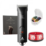 Schwarz inkl. Scherkopf Size 10, (1,5 mm) + Aufsteckkamm Set + Gratis Napf