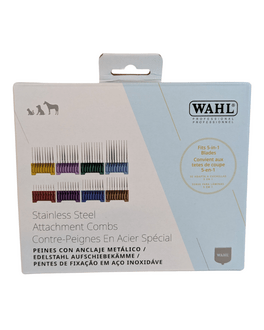 WAHL-Edelstahl-Aufschiebekämme in Verpackung