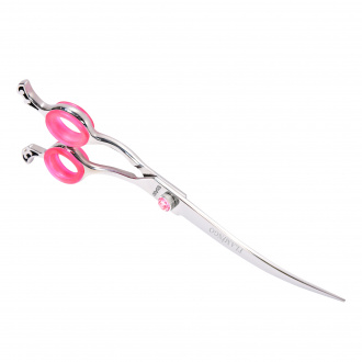 Revolution-Hundeschere-gebogen21,5cm-Flamingo-Fron