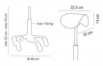 Rollhocker-Sattelsitz