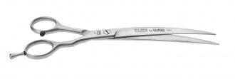 22 cm lange, gebogene Schere leicht geöffnet