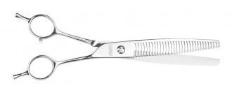 Revolution-Modellierschere 32 zahnig 22 cm Front