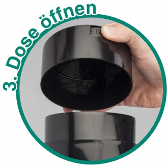Anleitung wie man die Dose öffnet Schritt 3