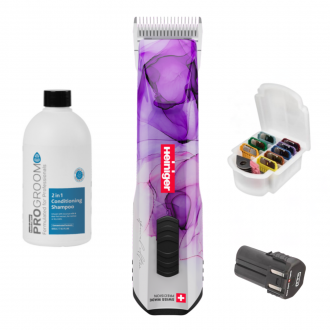 Maschine, Akkus, Aufschiebkeämme & Shampoo