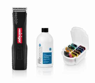 Maschine, Aufsteckkämme, Shampoo