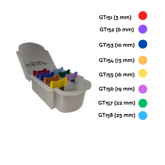 Aufschiebekammset mit Längen & Farbangaben