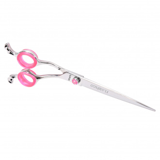 Revolution-Hundeschere-gerade21,5cm-Flamingo-Front