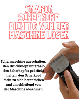 Scherkopf richtig von der Maschine lösen