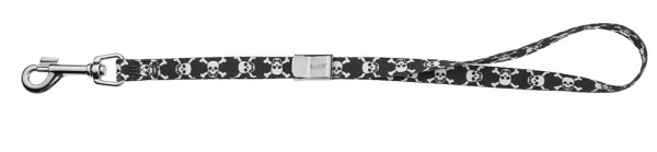 Nylon-Schlaufe-45-cm-Pink-mit-Totenköpfen