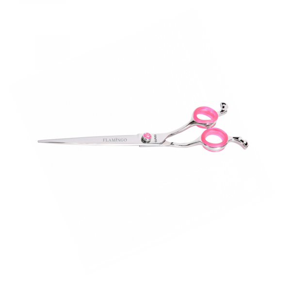 Revolution-Hundeschere-gerade21,5cm-Flamingo-Front