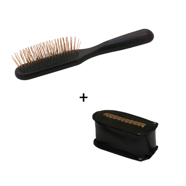 Bürste mit lederhülle